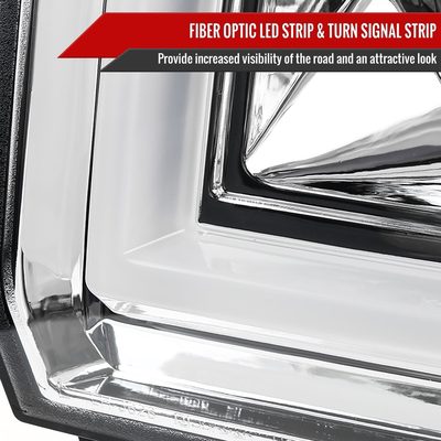 2014-2019 GMC Sierra 1500/2500HD/3500HD LED Bar Headlight LED Signal Chrome