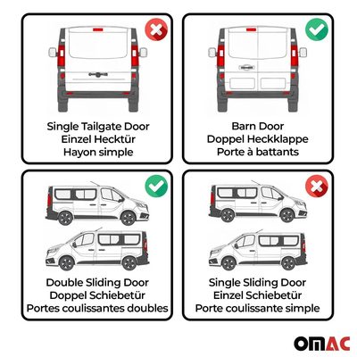 2006-2018 Mercedes Sprinter W906 Long WB Window Curtain Double Sliding Black