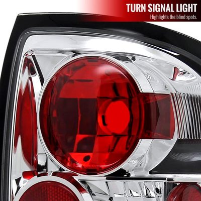 1996-2004 Nisssan Pathfinder/ Infiniti QX4 Tail Lights Chrome/Clear Lens