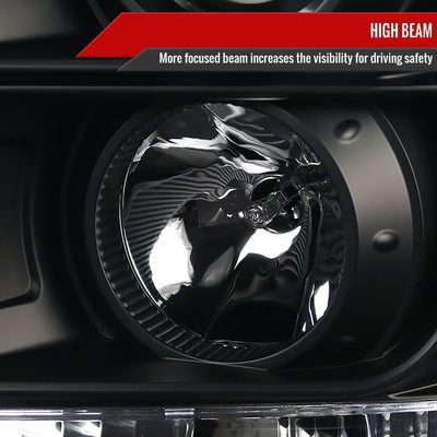 2011-2016 F-250/350/450/550 Super Duty LED CBar Projector Headlights Black