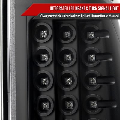 2007-2009 Dodge RAM LED Tail Lights Matte Black Housing/Clear Lens