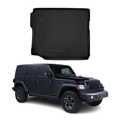 2018-2026 Jeep Wrangler Cargo Liner Trunk Mat All Weather Black