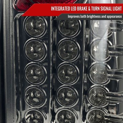 1997-2007 Ford F-150/F-250/350/450/550 Styleside LED Tail Lights Chrome/Smoke