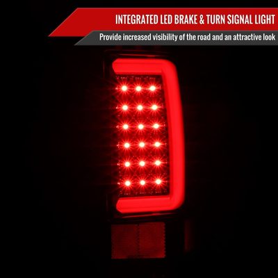 2007-2009 Dodge RAM 1500/2500/3500 LED Tail Lights Glossy Black/Smoke Lens