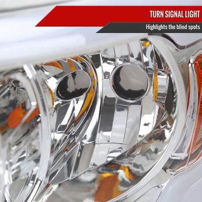2006-2008 Dodge Ram 1500/ Ram 2500 3500 LED Headlights Amber Reflector Chrome