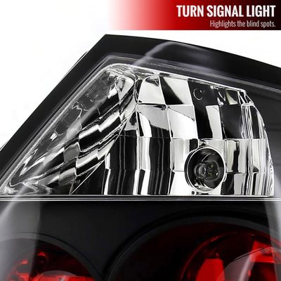 2004-2010 Scion tC Tail Lights Matte Black Housing/Clear Lens