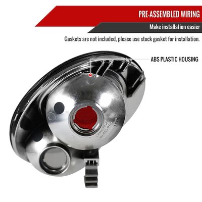 1998-2005 VW Beetle Tail Lights Chrome Housing/Smoke Lens