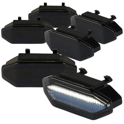 2015-2017 Ford Mustang Front Grille LED Driving Lights - 6PC Black/Smoke Lens