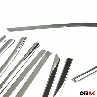 2016-2021 Hyundai Tucson Window Molding Trim Streamer Stainless Steel Dark 14 Pcs