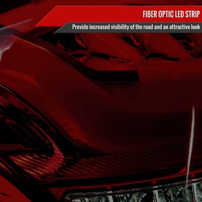 2003-2007 Cadillac CTS LED Tail Lights Chrome Housing/Red Smoke Lens