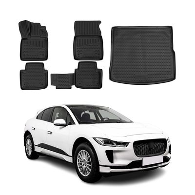 2019-2024 Jaguar I-Pace Floor Mats & Cargo Liner Full Set All Weather Black