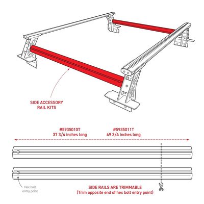 Kit de Accesorios de riel para barras XRS (Doble cabina)