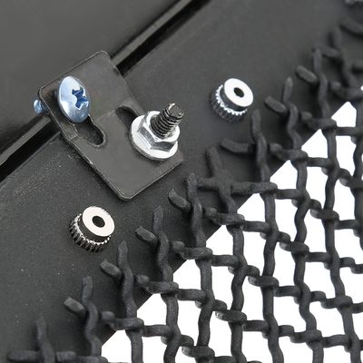 2005-2007 Ford F-250/350/450/550/Excursion Black ABS Rivet Grille w/Steel Mesh