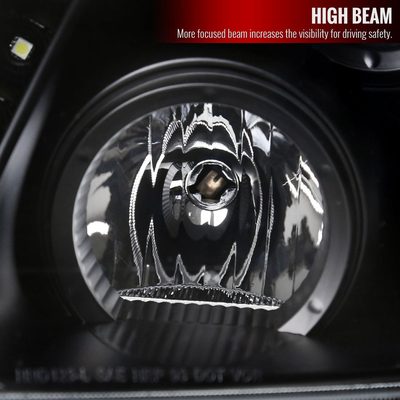 1997-2001 Honda Prelude Projector Headlights SMD LED Light Strip Matt Black