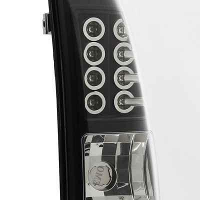 2007-2012 Chevy Avalanche LED Tail Lights Matte Black Housing/Clear Lens