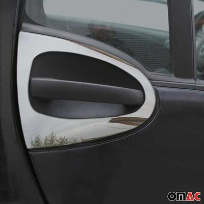 2007-2015 Smart ForTwo Car Door Handle Cover Protector Stainless Steel Chrome 2 Pcs