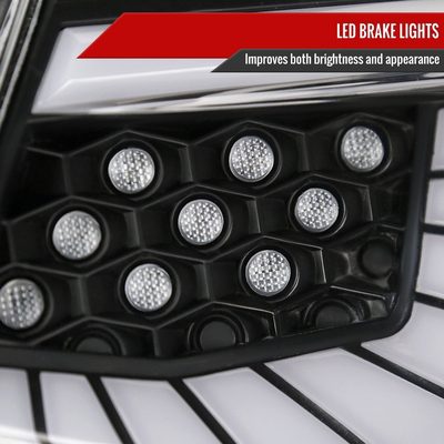 2018-2022 Honda Accord Sedan SQ2 LED Signal Tail Lights Matt Black/Clear