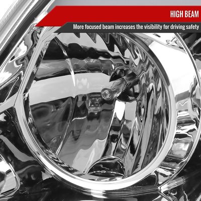 1997-2004 Ford F-150 / 97-2002 Expedition LED C-Bar Projector Headlights Chrome