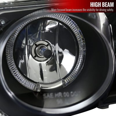1998-2001 Acura Integra 3/4DR Dual Halo Projector Headlights Matt Black/Clear