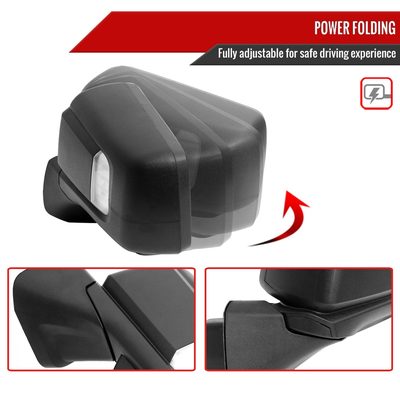2019-2024 Chevy Silverado 1500 Black Auto-Fold Side Mirror Driver Side
