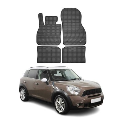 2011-2016 Mini Cooper Countryman R60 Floor Mats Liners Full Set All Weather Rubber Black