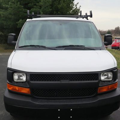 2010-2019 Ford Transit/Nissan NV Glossy Black Steel 3 Bar Roof Ladder Racks