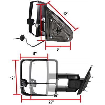 2014-2018 Chevy Silverado/GMC Sierra Heated Towing Mirrors Smoke Lens Signal