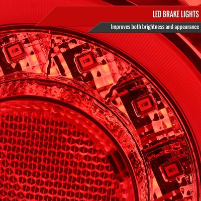 1991-1998 Nissan 180SX RPS13 / 240SX S13 S14 JDM LED Tail Ligths Chrome/Red