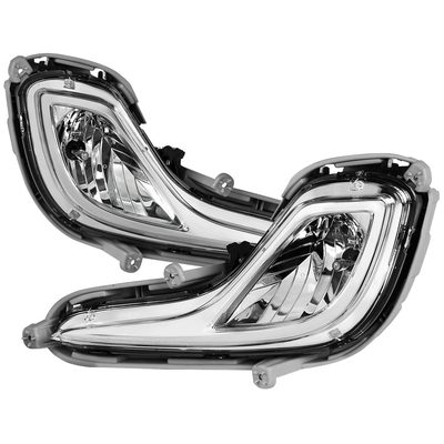 2012-2017 Hyundai Accent 12V/27W 881 Fog Lights Kit Chrome/Clear Lens