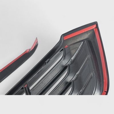 2018-2021 Chevrolet Equinox Grille Overlay Gloss Black 2Pcs ABS Plastic