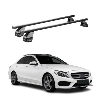 2015-2021 Mercedes C Class W205 Sedan Roof Rack Cross Bars Black