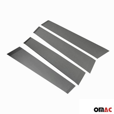 2018-2022 Toyota C-HR Window B Pillar Posts Door Trim Cover Stainless Steel Dark 4x