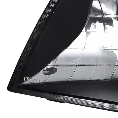 1998-2000 Ford Ranger Factory Style Crystal Headlights Matte Black/Clear Lens