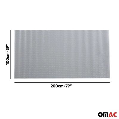 Rubber Pickup Truck Bed Liner Trunk Mat Trimmable Flooring Mat Black Grey