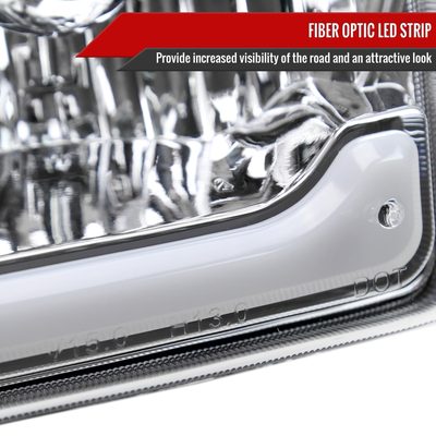 2001-2011 Ford Ranger LED Bar Factory Headlights Amber Corner Lamp Chrome