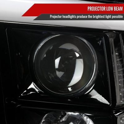2009-2018 Dodge RAM 1500 / RAM 2500 3500 LED C-Bar Headlights Jet Black