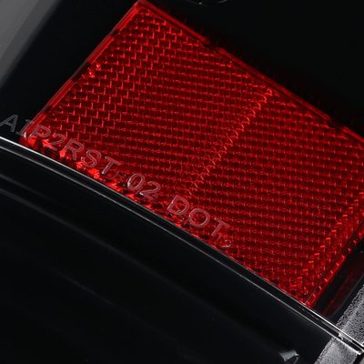 2007-2009 Dodge RAM 1500/2500/3500 Red C-Bar LED Tail Lights Jet Black/Clear