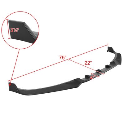 2018-2020 Honda Odyssey Matte Black 3Pcs Front Bumper Lip Splitter Kit