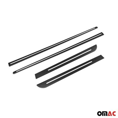 Porsche Side Door Molding Trim Skirt Garnish Stainless Steel Silver 4 Pcs