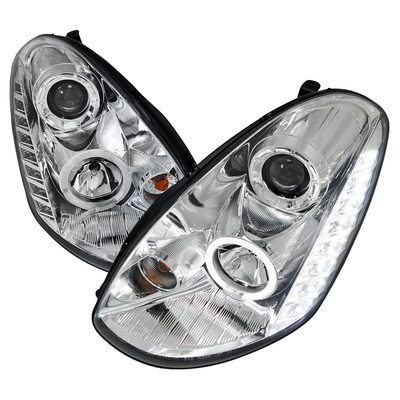 2005-2006 Infiniti G35 Sedan Halo Projector Headlights Chrome/Clear Lens