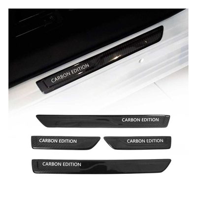 2019-2023 Ford Ranger Door Sill Scuff Plate Scratch Protector Carbon Fiber Edition 4 Pcs