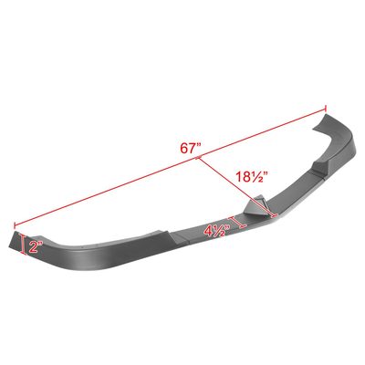 2012-2014 Mercedes Benz W204 C Class Matt Black Front Bumper Lip Splitter Kit