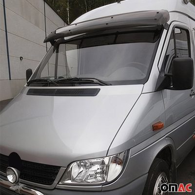 2003-2006 Dodge Sprinter Sun Visor & Bug Shield & Window Visor Deflector Kit 4Pcs Smoke
