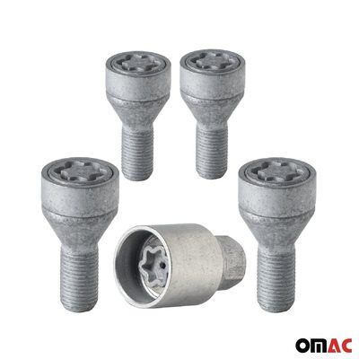 Wheel Lock Kit for Alfa Romeo Giulia /Stelvio 2017-26 M14X1,5 Silver 4Locks&1Key