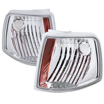 1993-1997 Ford Ranger Factory Corner Parking Turn Signal Lights Chrome/Clear