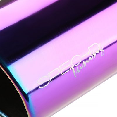 Universal 2.5" Inlet/3.875" Outlet Rainbow Steel Burnt Purple Exhaust Tips 2Pcs