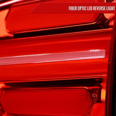 2016-2018 Hyundai Tucson LED Bar Tail LightsChrome Housing/Red Lens