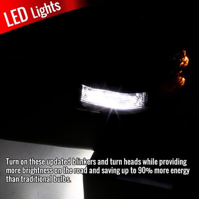 2015-2020 Ford F-150 Heated 8Pin/22Pin Towing Mirrors Smoke & Turn Signal