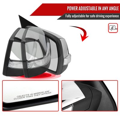 2014-2018 Chevy Silverado/Sierra Chrome Auto-Fold&Heated Side Mirror Passenger