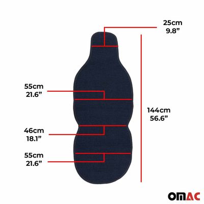 Dodge Antiperspirant Front Seat Cover Pads Black Dark Blue 2 Pcs